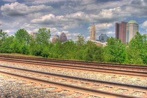 Railroad and Columbus Skyline
